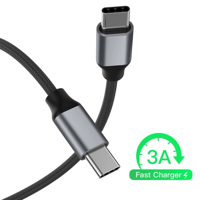 

USB Type-C Male to Type-C 3.1 Male Cable Adapter 3A Fast Charging Cable For Samsung S10 S9 Xiaomi 9 8 For MacBook