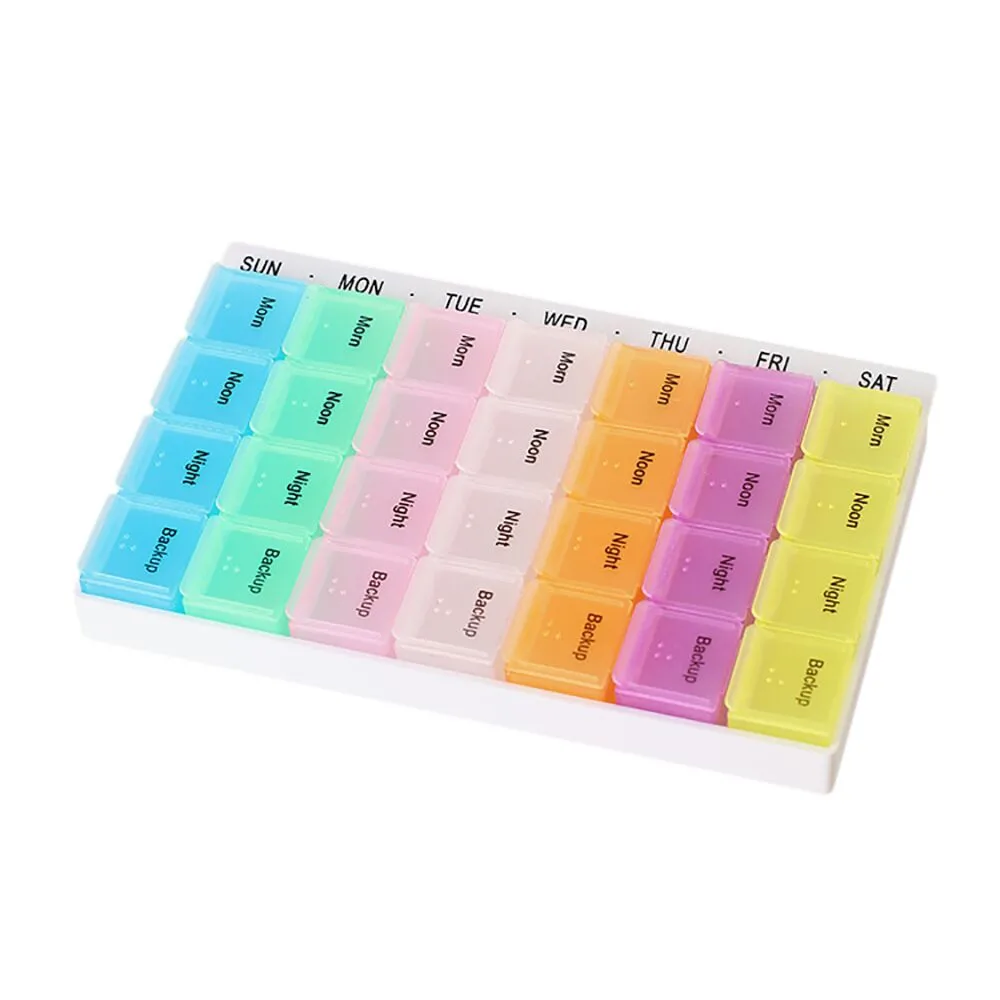Weekly Pill Case Splitters Storage Dispenser 7 Days Medicine Tablet Box With Clip Lids Organizer | Дом и сад