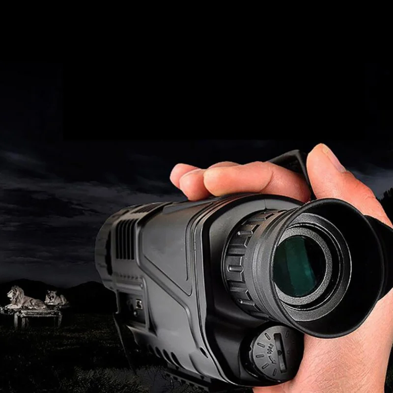 Монокуляр ночного видения Инфракрасный цифровой прицел для охоты телескоп большой дальности со встроенной камерой съемки фото запись видео