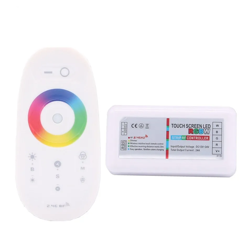 

2.4G RGBW LED Controller Touch Screen DC 12-24V 24A 4Channels RGBW Remote Controller For 5050 RGBW LED Strip Light RV