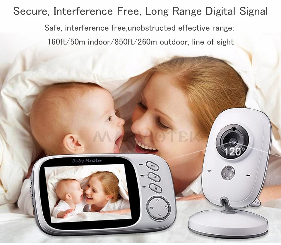 Домашняя безопасность 3,2 дюймов Детский Монитор высокого разрешения детская няня камера безопасности беспроводная камера ночного видения контроль температуры
