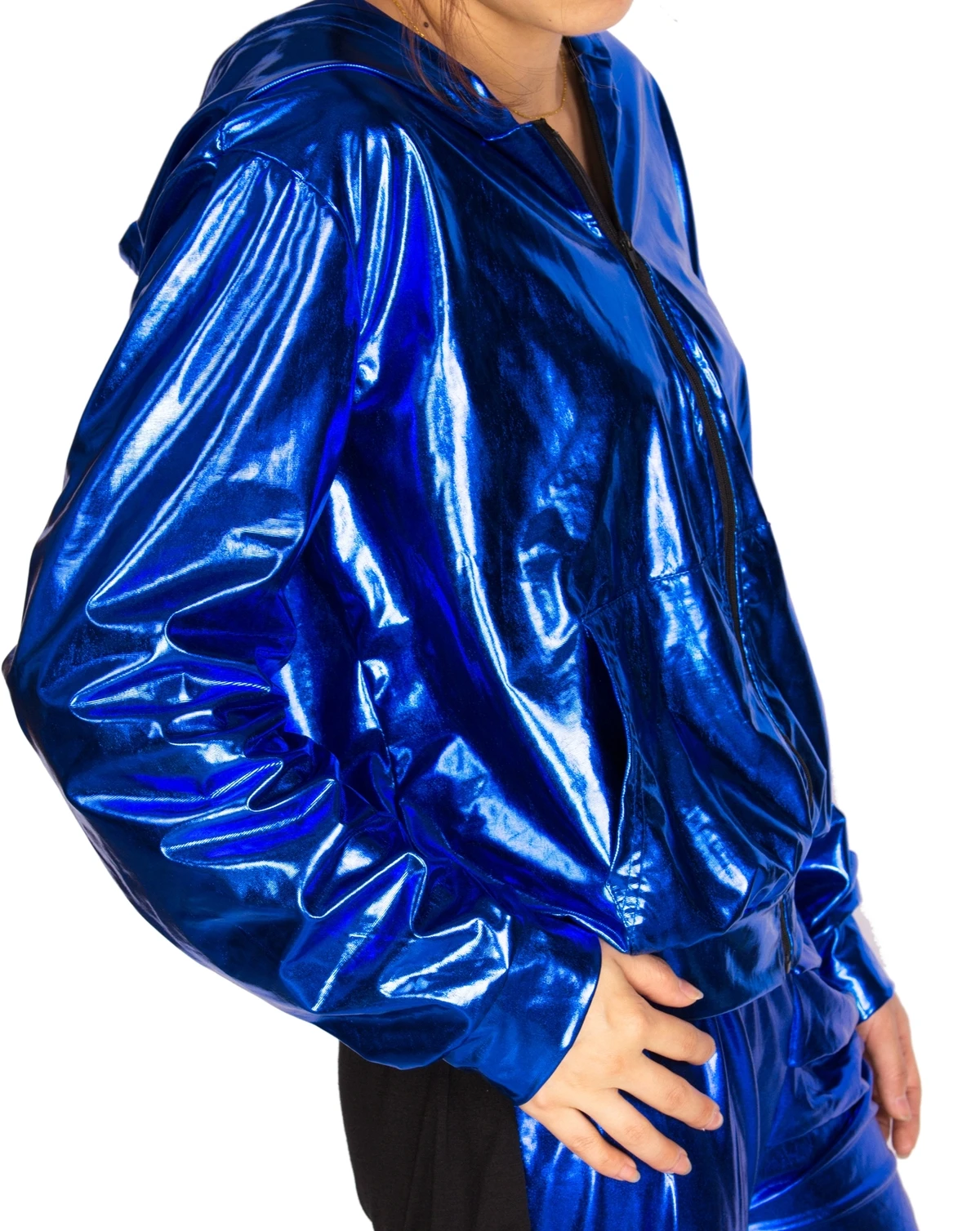 remarkable  Spring Autumn Women Bule bomber Jacket Stage Performance Wear paillette feminina casaco Hip Hop dan