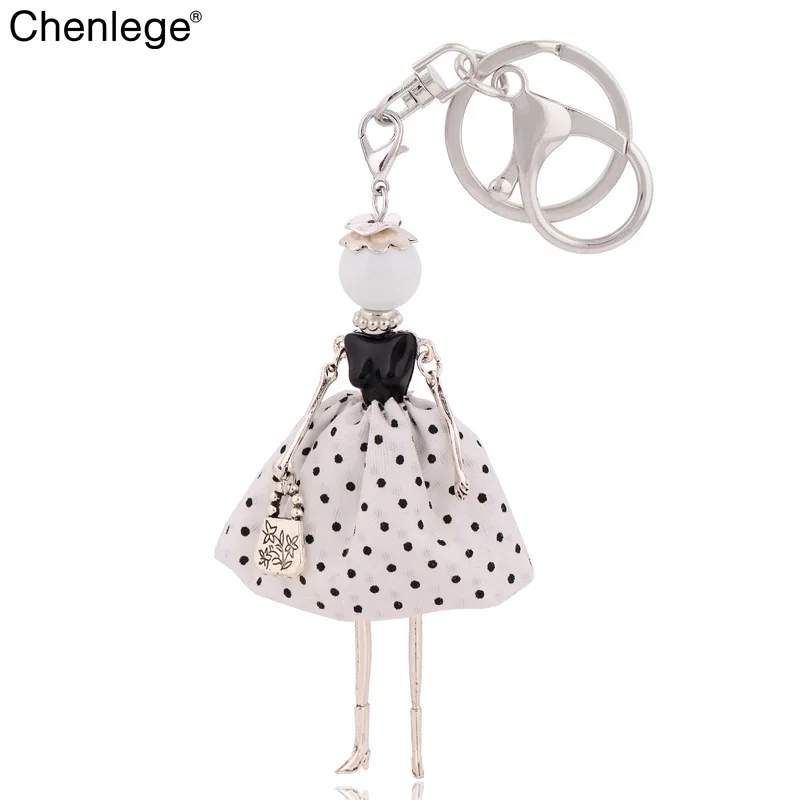 chenlege fashion girl women bag keychains car pendant key chain & key