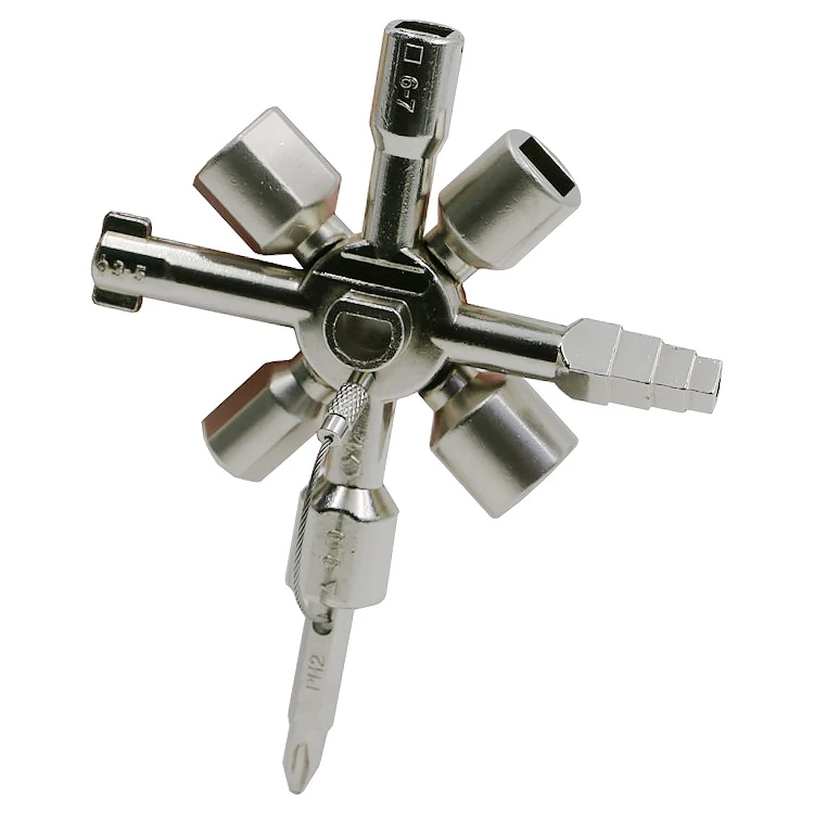 

10 in 1 Multifunction Cross Key Wrench Triangle Key Spanner Cross Switch Wrench Universal Square Key