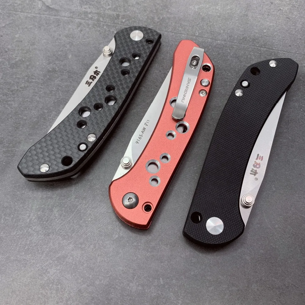 SanRenMu 9165 Pocket Folding Knife Fold 12C27 Steel Rescue Survival Tool Outdoor Camping EDC Mini Tactical Huinting knife CS GO SanRenMu 9165 Pocket Folding Knife Fold 12C27 Steel Rescue Survival Tool Outdoor Camping EDC Mini Tactical Huinting knife CS GO