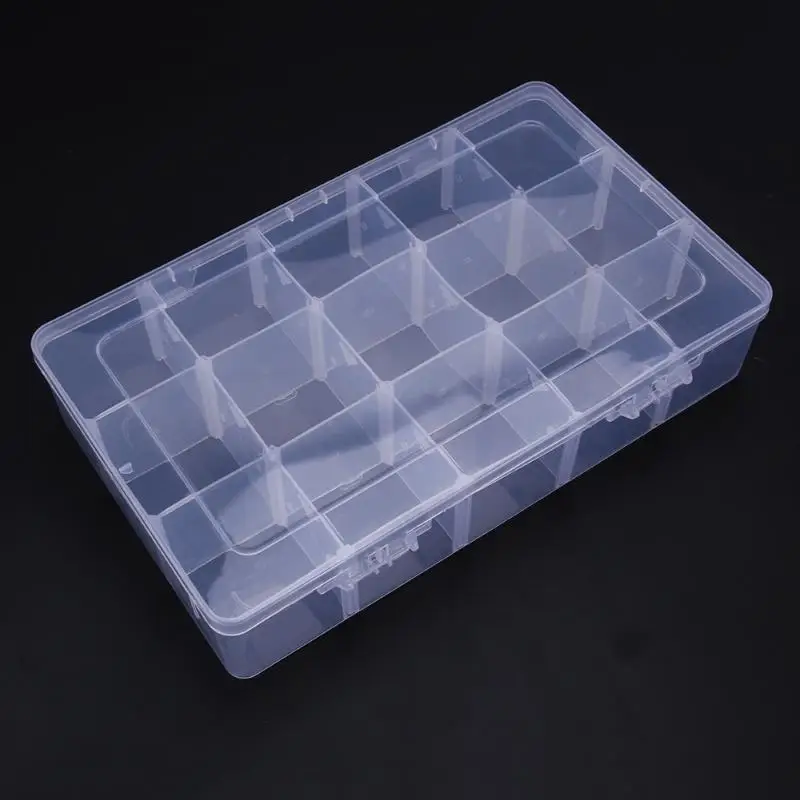 

15 Compartment Plastic Storage Box Jewelry/Earring/Tool Container Organizer Multifunctional Jewelry Storage Box
