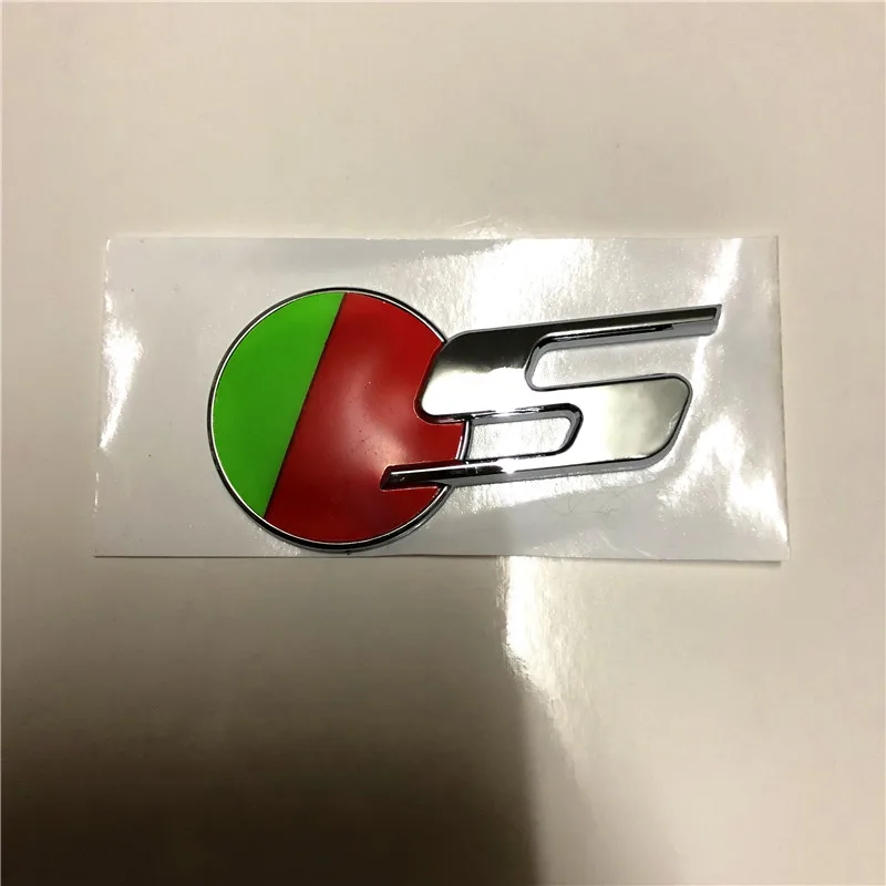 

3D metal S logo Car sticker Emblem Badge Decals For jaguar XJ XE XF XJR XFR S-TYPE X-TYPE car styling