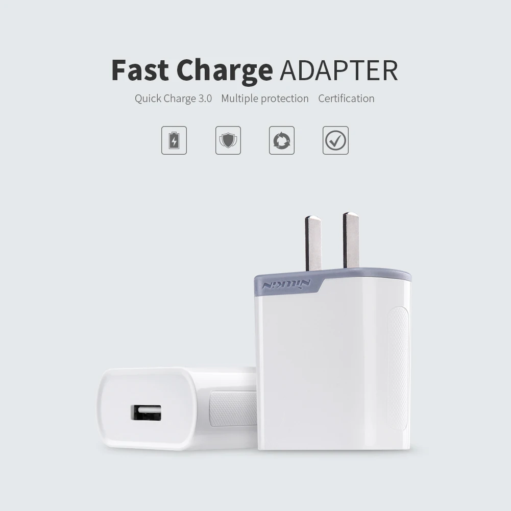 

NILLKIN QC 3.0 Quick Charge adapter for iPhone iPad 3A Quick Charge Mobile Phone Charger USB for Samsung for wireless charger