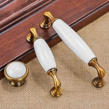

Ceramic Pull Handles Drawer Pulls Handles Bronze Copper Dresser Handles / Kitchen Cabinet Handles Kitchen Hardware