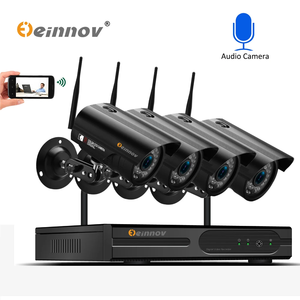 Einnov 1080P 2MP IP Camera Audio Record Wireless Home ...