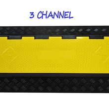 3-канальная резина Электрические провода Чехол протектор 3 Слот кабельный пандус протектора