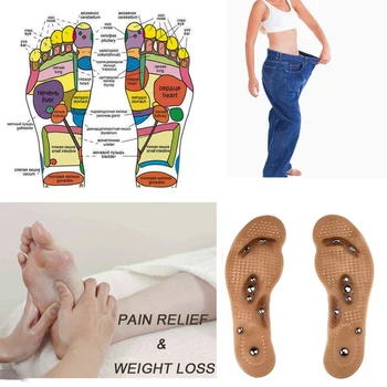 

2Pcs=1Pair Magnetic Therapy Shoes Insoles for Slimming Insole Massage Foot Care Shoe Pad Increase Blood Circulation Cushion Pad