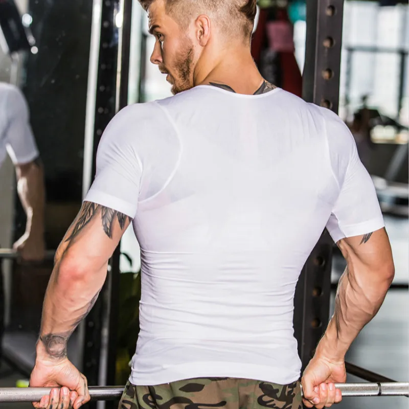 Men Slimming Body Shaper Modeling Vest TShirt Fat Burning Men Belly Abdomen Compression Shapewear Chest Tummy Corset Shirts