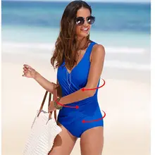 2018 New One Piece Swimsuit Women Plus Size Swimwear Retro Vintage Bathing Suits Beachwear Print Swim Wear Monokini 4XL