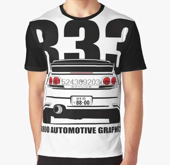 

All Over Print Women T Shirt Men Funny tshirt Nissan Skyline R33 Transparent Version Graphic Women T-Shirt