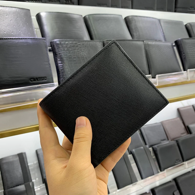 

Famous Luxury Brand Genuine Leather Men Wallets Coin Pocket Zipper Men's Leather Wallet with Coin Purse have box with L0G 0