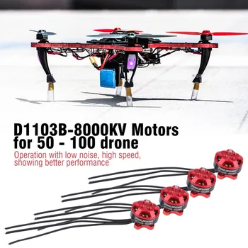 

Drone Brushless Motor 4pcs D1306 3100KV 1-2S/D1103B 8000KV 1-3S Brushless Motor RC Part Set for 150 180 200 Remote Control