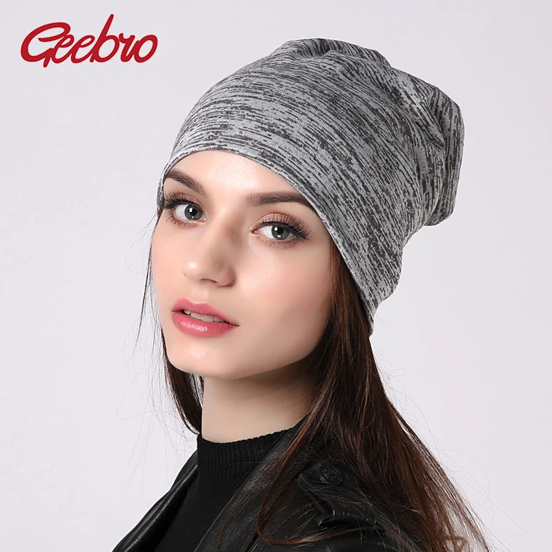 

Geebro Women's Hat Bonnet Beanie Hats For Women Spring Female Skull Beanie Hats For Women Knitted Female Hat For Girls JS303
