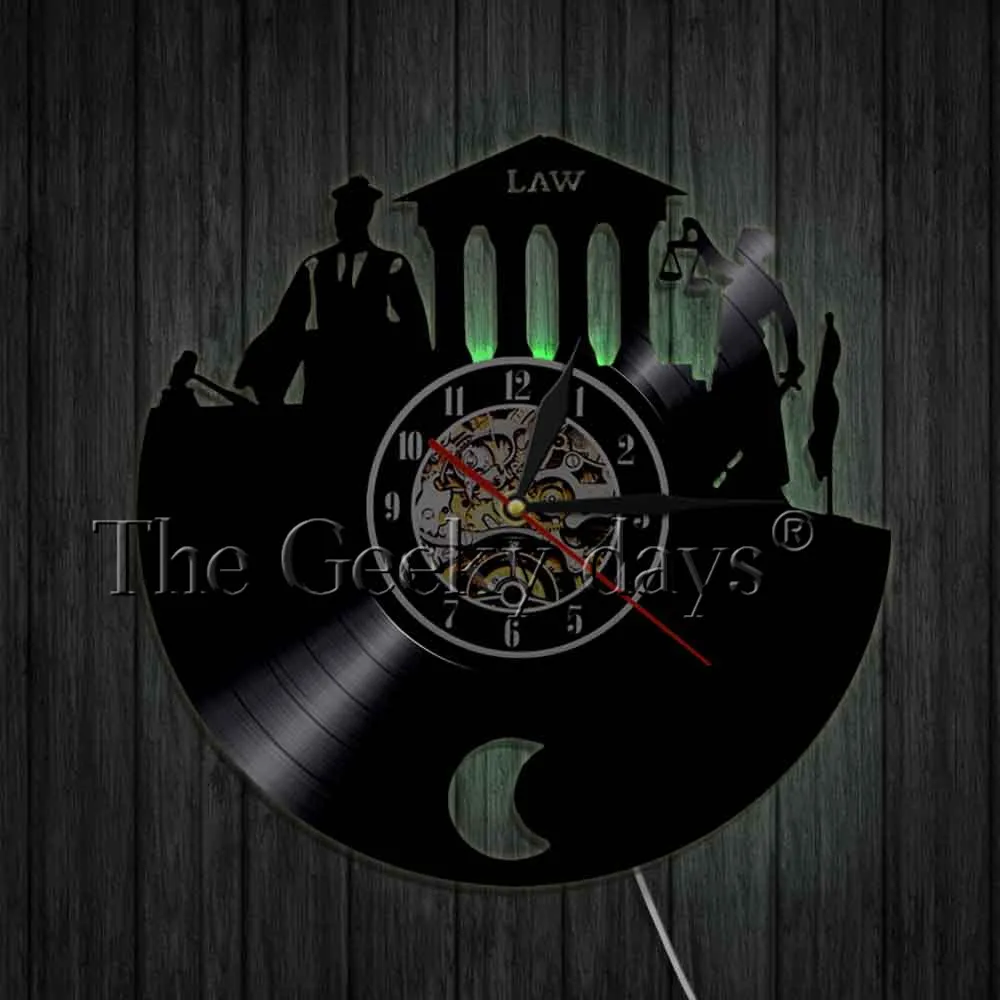 Настенные часы для юстиции и молотка с виниловой пластиной|clock home decor|vinyl record clock3d