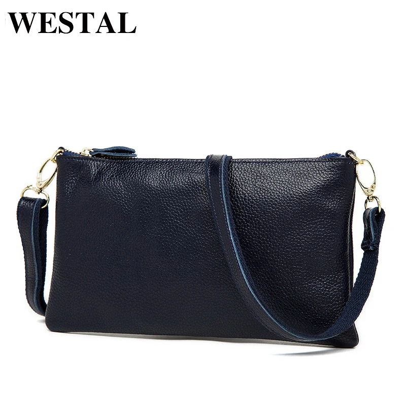 WESTAL Genuine Leather Bag Women Messenger Bags Leather Shoulder Bag Female Crossbody Bags Casual Women Clutches bolsa feminina