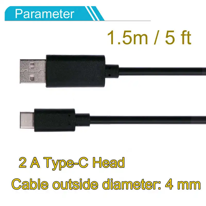 

2pcs 1.5m/5ft 2A Type-C USB Reversible Charging Data Power Cable For NS NX Charging Cord For Nintendo Switch Games Console
