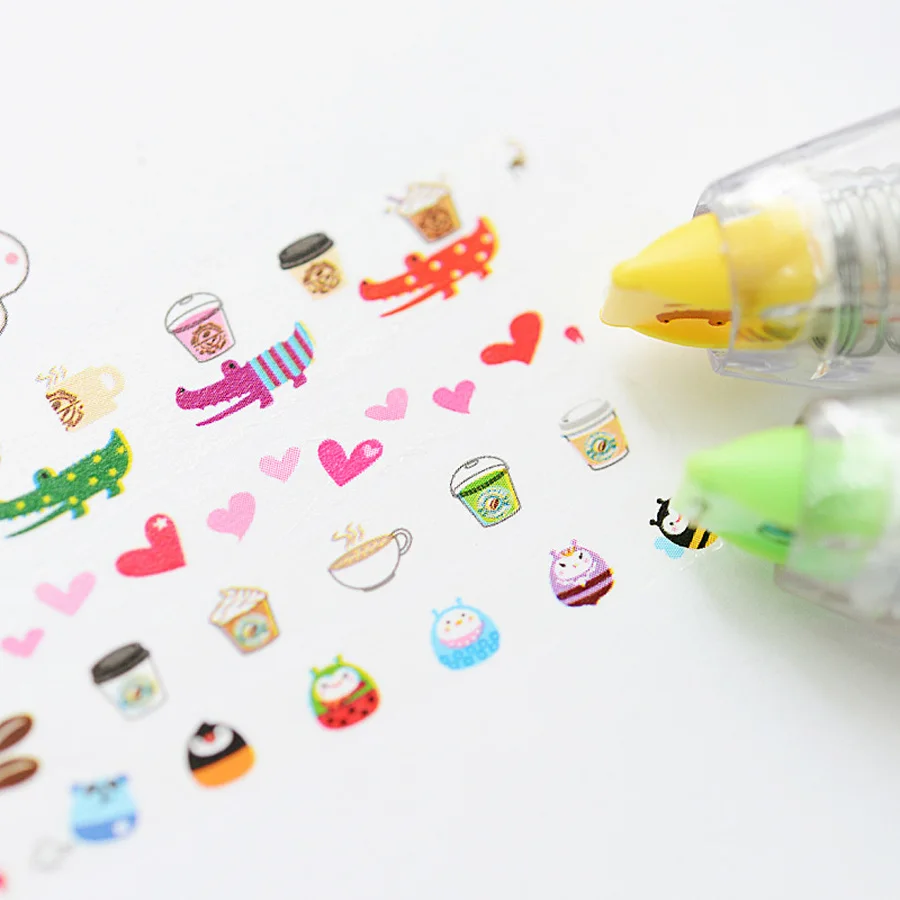 Funny Tape Pen Cute Cartoon Floral Sticker Kids Stationery Notebook Diary Decoration Tapes Label Sticker Paper for Children Toy Funny Tape Pen Cute Cartoon Floral Sticker Kids Stationery Notebook Diary Decoration Tapes Label Sticker Paper for Children Toy