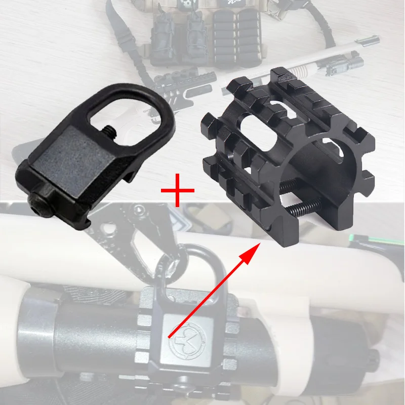 

Hunting accessories Quick Release QD Sling Fixing+Remington 870 12GA 1" Shotgun Mag Tube Tri Rail Picatinny Mounts