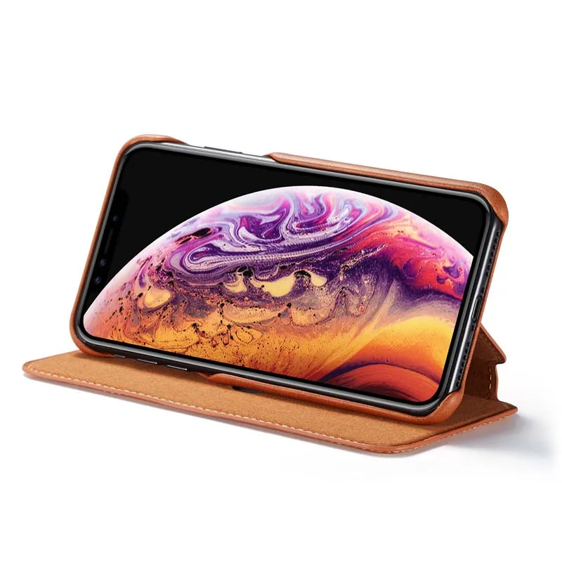 Кожаный чехол-книжка для iphone XS Max XR XS X 6 6S 6Plus 7 8 7Plus 8Plus JS0715