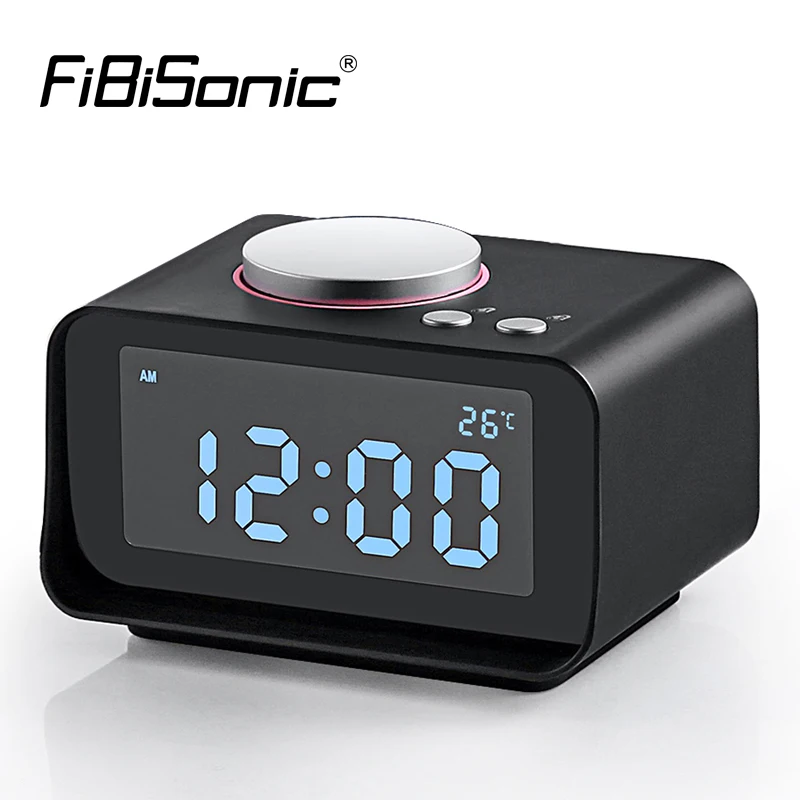 LCD Digital Alarm Clock with Snooze FM Radio, AUX in and ...