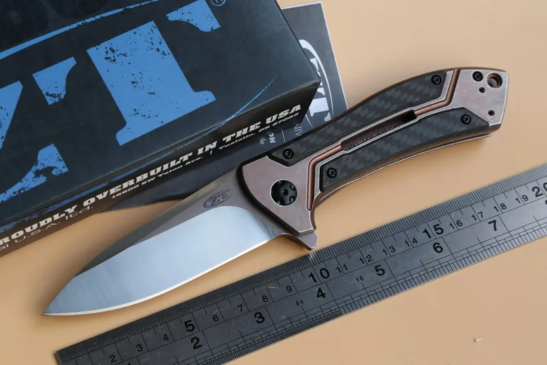 JUFULE OEM ZT0801CF шарикоподшипник складной нож D2 сталь+ углеродное волокно Кемпинг Охота выживания кухонные ножи Открытый EDC инструмент