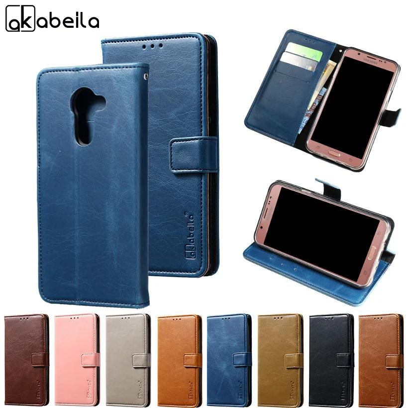 AKABEILA Phone Cover Case For Vodafone Smart Platinum 7 VFD900 5.5 inch Wallet PU Leather CASO Stand fip Cellphone Covers Coque