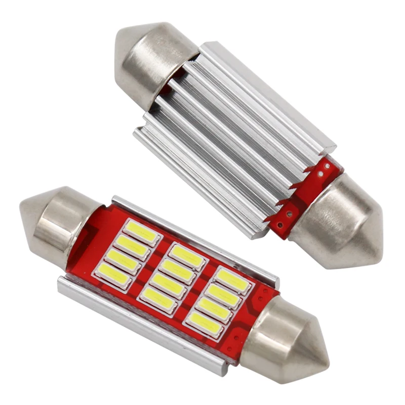10x31 мм 36 мм/39 мм/41 C5W C10W CANBUS Error Free автомобильный фестонный SMD 4014 светодиодный салона