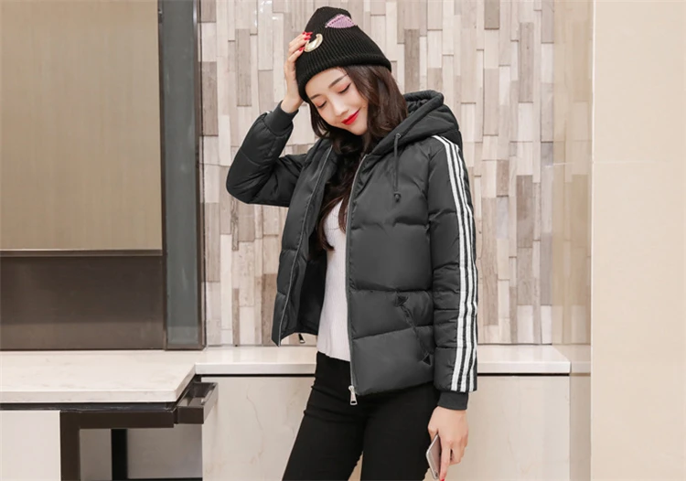 New Winter Jacket Women Fashion Coat Padded Solid Hooded Jacket Outwear High Quality Slim Parka Women's Clothing