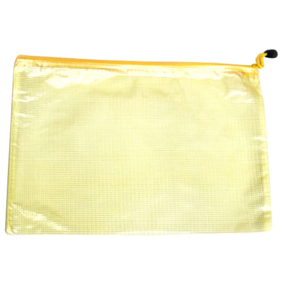 

PPYY NEW -10 x Office Grid A5 File Document Paper Zip Pocket Holder Yellow