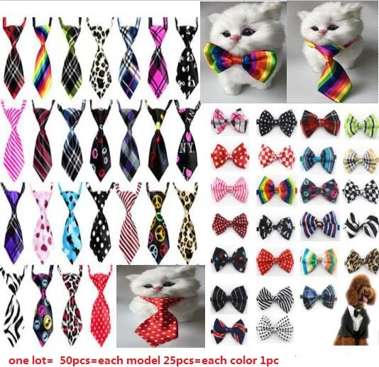 (50pcs/lot ) Factory Sale New Colorful Handmade Adjustable Pet Dog Ties