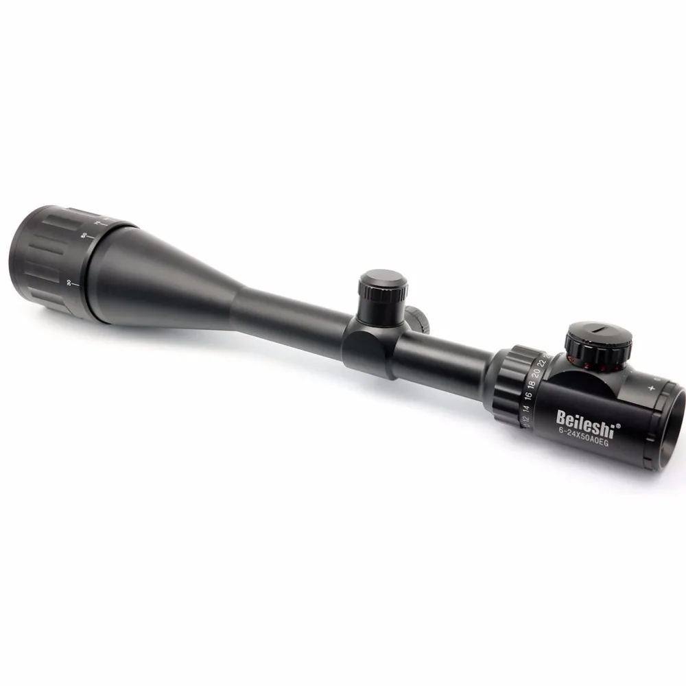 

Optical Aiming Rifle Telescopic Scope Outdoor Hunting Riflescope 6-24x50 + Adjustable Mounting Bracket Riflescope Dropshipping