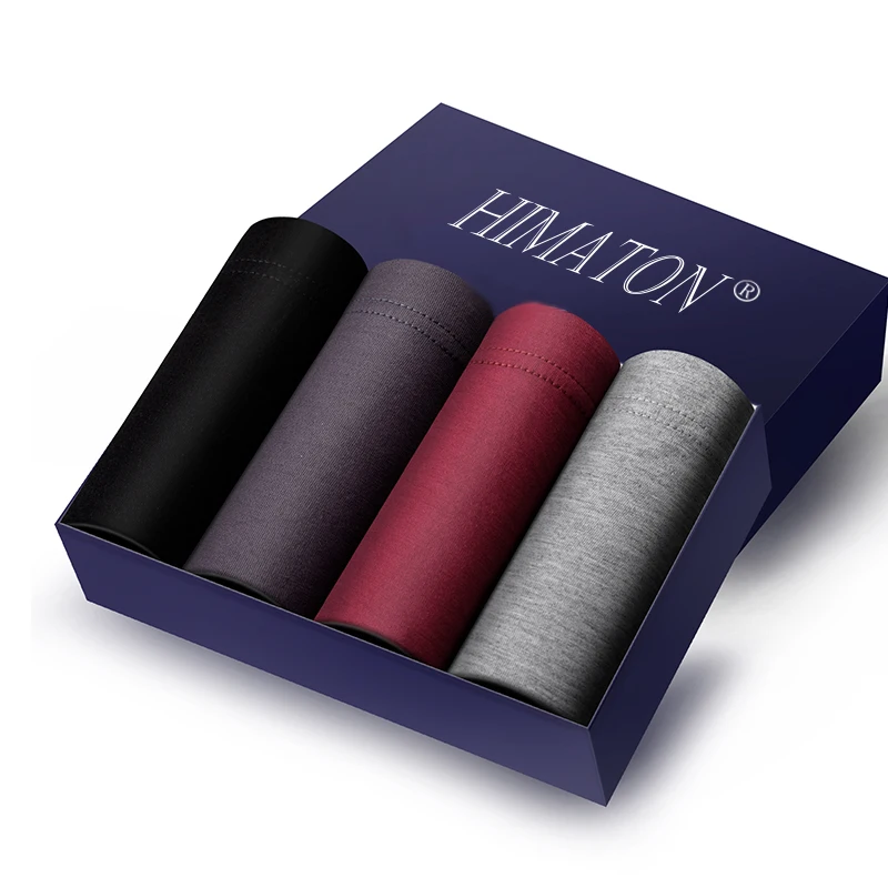 Himaton шорты-боксеры модал Для мужчин 4Pcs \ много Для мужчин s Нижнее белье дышащие шорты-боксеры сексуальные мужские трусики нижнее белье мужские боксеры Мужские Шорты для купания