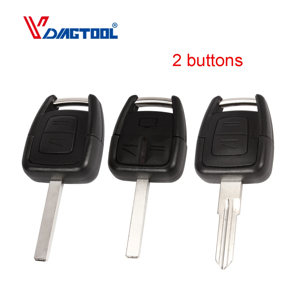 VDIAGTOOL 2 кнопки дистанционного ключа чехол Fob оболочка + пустое лезвие Uncut для Vauxhall