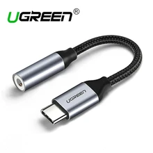 Ugreen usb type c до 3,5 мм разъем для наушников адаптер aux аудио кабель конвертера для huawei P30 pro P20xiao mi 9 8 6 mi x2 oneplus 7