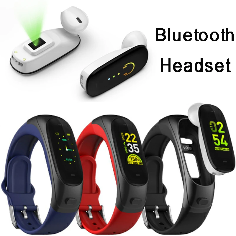 

Smart Bracelet Waterproof Earphone Blood Pressure Sensor Smart Bracelet Sleep Tracker Heart Rate Test For Android ios PK KR04 M1