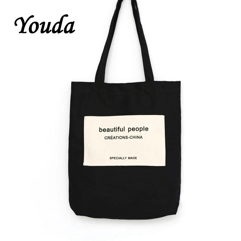 

Youda New Original Fashion Simple Style Ladies Canvas Bag Large-capacity Shopping Tote Ladies Handbag Practical Shoulder Bags