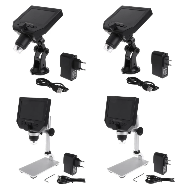 

G600 4.3" LCD Digital Microscope LED Zoom 1-600X 3.6MP HD Camera Video Recorder #0615