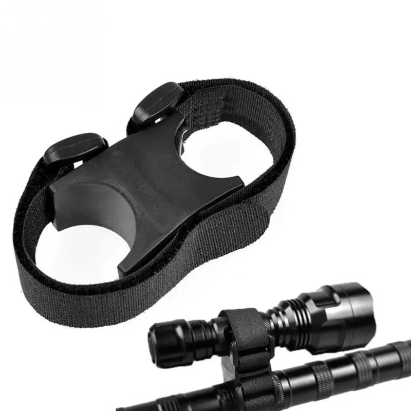 Universal Hiking Outdoor Flash Light Stand Black Rubber Bicycle Flashlight Holderin Bicycle