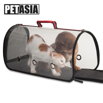 

PETASIA New Outdoor Dog Carriers Portable Travel Pet Bags Dog Cat Handbag Carrying Backpack Transparent Shoulder Bag