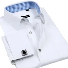 Striped Shirt Men 2017 New Mens Dress Shirt French Cuff Tailored Slim Fit Free Long Sleeve Shirt For Cufflinks Camisa