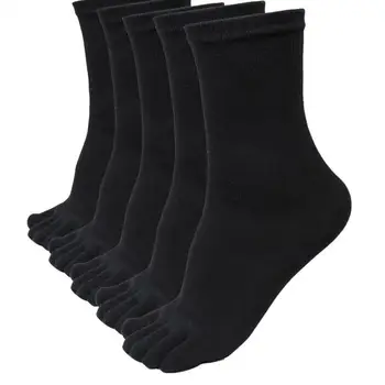 

5 Pairs Men Sports Running Five Finger Toe Socks Elastic Short Soild Socks