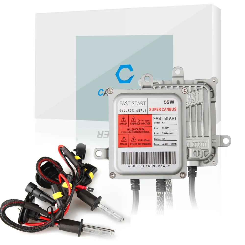 Новый товар K7 55 Вт AC Super Canbus H1 H3 H7 H11 9005 9006 HID ксеноновый комплект коннектора 4300k 5000k