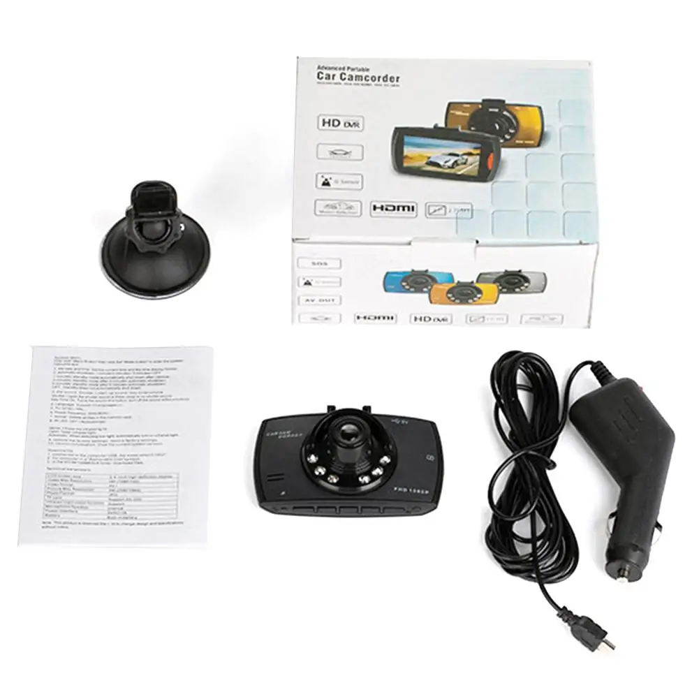 G30 HD управляя Регистраторы Dash Cam Ночное видение Широкий формат 2 3 Inch 1080P парковки
