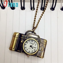 OTOKY античная бронза камера дизайн кулон карманные женские кварцевые часы ожерелье reloj mujer#40 подарок 1 шт