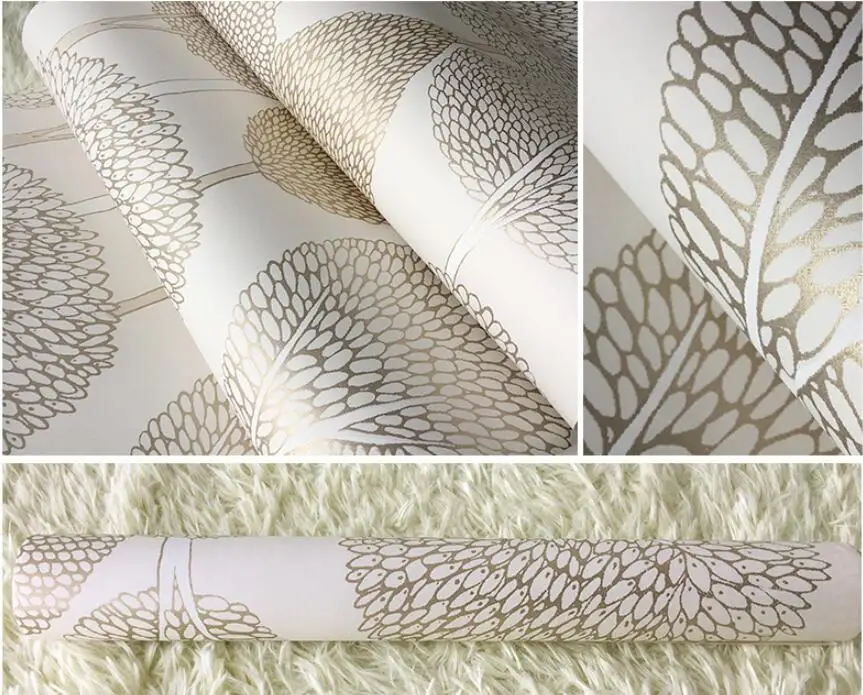 Waliicorners Modern minimalist embossed forest non-woven wallpaper 3D flocking Scandinavian hot forest bedroom video wallpaper 28 QQ20180411234137